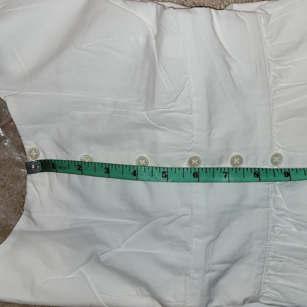 J Crew Women's White Button Front Cotton Popplin Dress - Picture 12 of 12